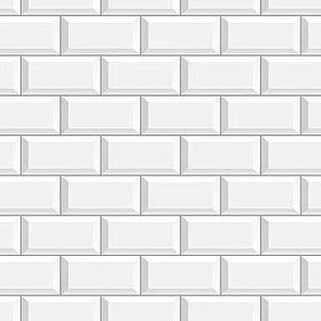 Фартук для кухни «Белая классическая плитка»