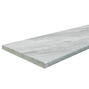 Столешница Hard-38U Прямая Снежный мрамор