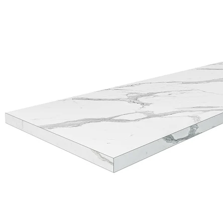 Столешница Hard-38 кромка с 4-х сторон Прямая Гранит белый