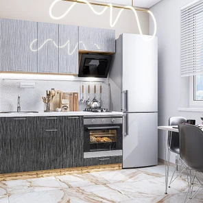 Валерия-М-06 Серый металлик дождь светлый/Черный металлик дождь