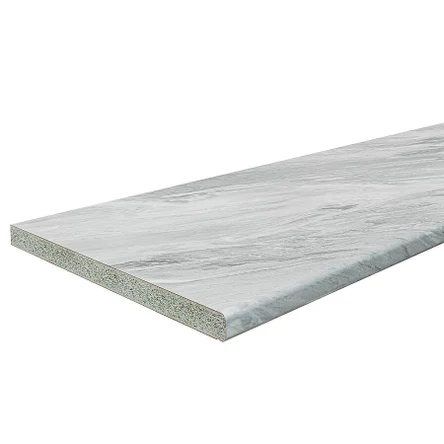 Столешница Hard-38U Прямая Снежный мрамор